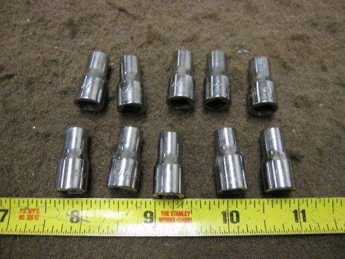 10 PC LOT BONNEY 7/32&#034; SOCKETS 1/4&#034; DR 12 PT NEW UNUSED AIRCRAFT TOOLS