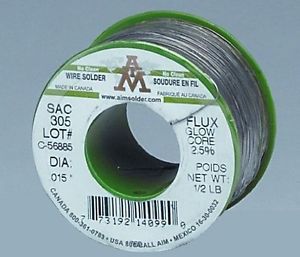 AIM Solder 62/36/2 .025 DIA. 1 POUND SPOOL