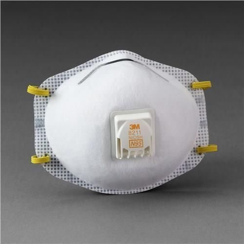 New 3M - 8211 N95 Particulate Disposable Respirator Box of 10