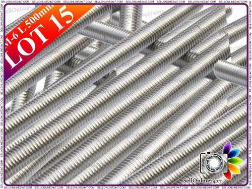 (Length-500MM)15 Pieces A2 Stainless Steel Full Threaded Bar Studding/Bar/Rod