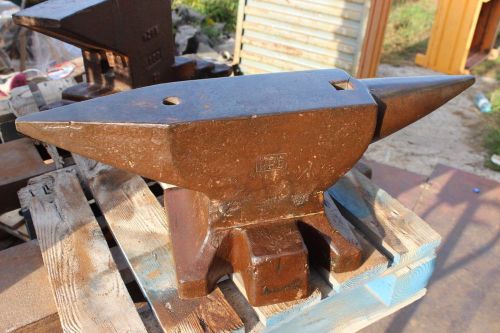 VINTAGE PFP Peddinghaus BLACKSMITH ANVIL 184,5 lb GOOD SHAPE w.upsetting block