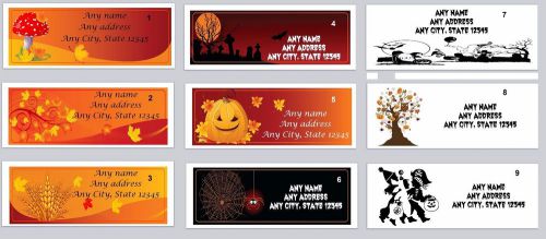 30 Personalized Return Address labels Halloween Buy 3 get 1 free (ha4)