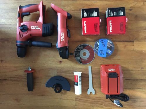 DEAL!!!! HILTI TE 4-A18 HUMMER DRILL and AG 500 A-18 GRINDER SET