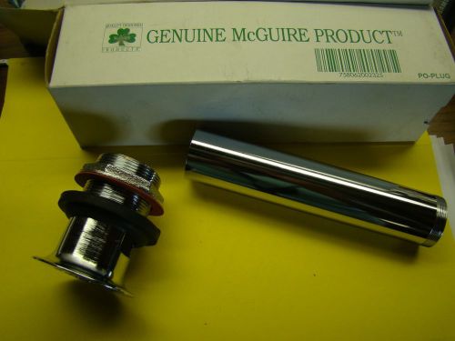 2 PIECES MCGUIRE 155 A PO PLUG CAST BRASS/CHROME 1 1/4 17GA OPEN GRID