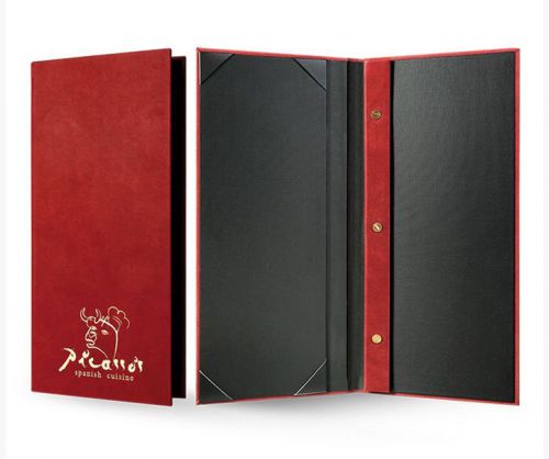 10 Custom-Made PU Leather Menu Cover + Debossing &lt;Different Size Available&gt;