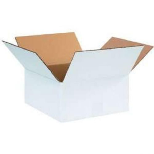 White corrugated cardboard 12&#034; x 12&#034; x 6&#034; shipping storage boxes (bundle of 25) for sale