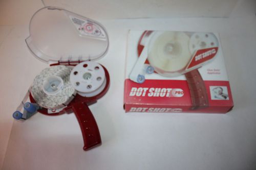 2 ULINE Dot Shot PRO Glue Dot APLICATOR # H-1163 + (1 PARTIAL 80% DOT ROLL) EUC