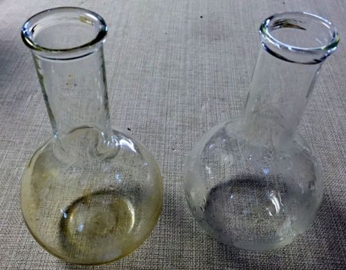250 ml LAB/CHEMISTRY GLASS FLASK ROUND BOTTOM - Set of 2