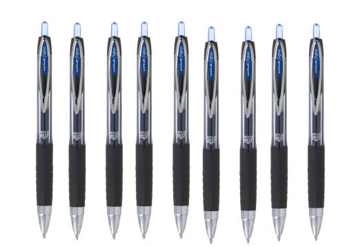 uni-ball signo 207 Retractable Gel Pens, 0.7mm, Blue Ink, 9 pens total