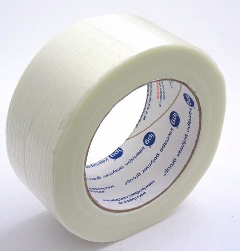 One 1 roll fiberglass reinforced strap shipping tape 2 in x 60 yards usa for sale