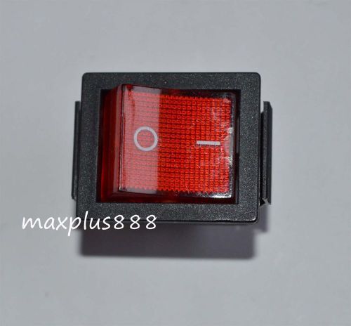 10pcs 4pin red button light lamp on-off dpst boat rocker switch 15a/250v ac 4p for sale