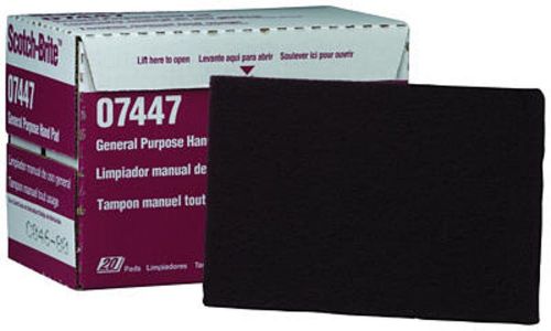 3M 7447 6x9  Scotch Brite Hand Pads-Full Box of 20 pads *NIB* Made in N. America