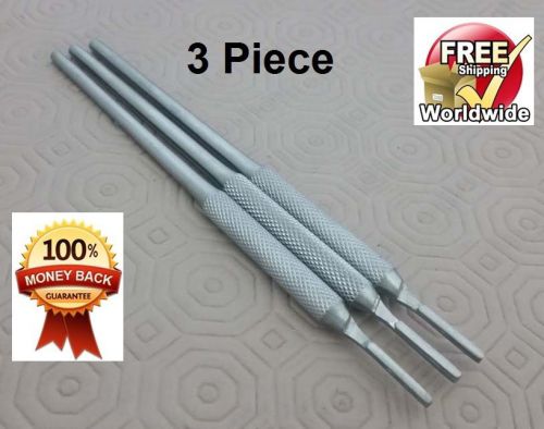 #3 Round Scalpel Blade Handle Dental Surgical Surgery Instruments 3 Pieces