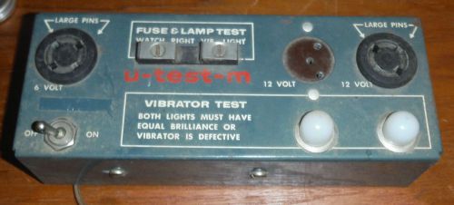U-TEST-M FUSE &amp; LAMP TEST VIBRATOR TESTER FOR RADIO TUBES ?