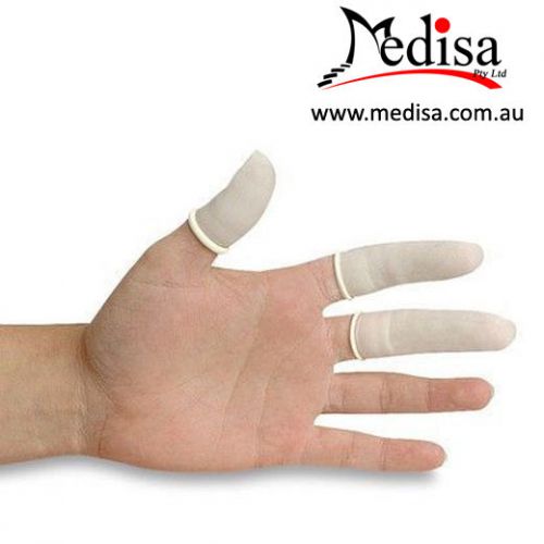 Skinshield latex finger cots, powder-free,  pkt of 100 pc for sale