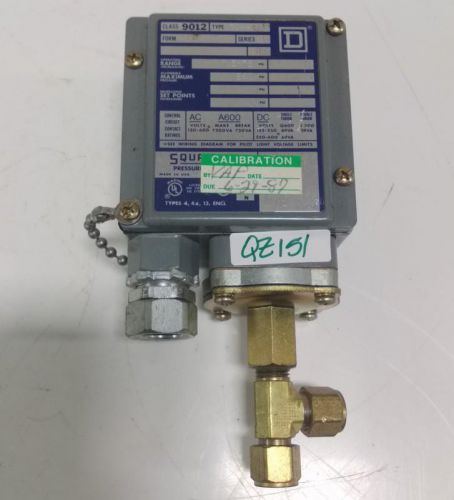 SQUARE D 1.5-75PSIG PRESSURE SWITCH CLASS 9012 GAW-4 SERIES B