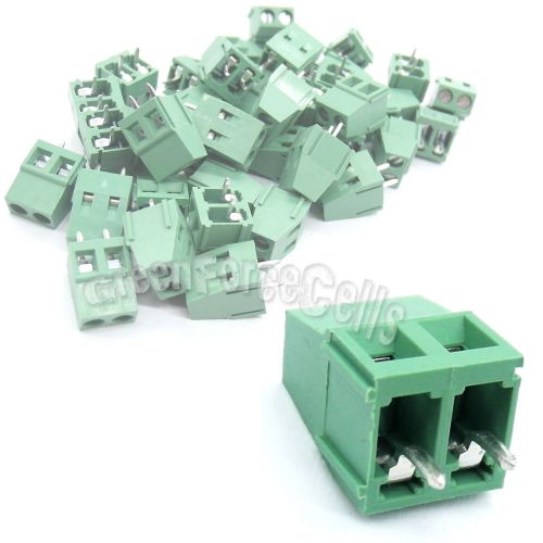 100 pcs 128-2p 2 pin 5.0mm pitch pcb screw terminal block connector 2 positions for sale