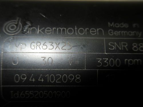 (RR3-1)  NEW DUNKERMOTOREN GR63X25 SERVO MOTOR