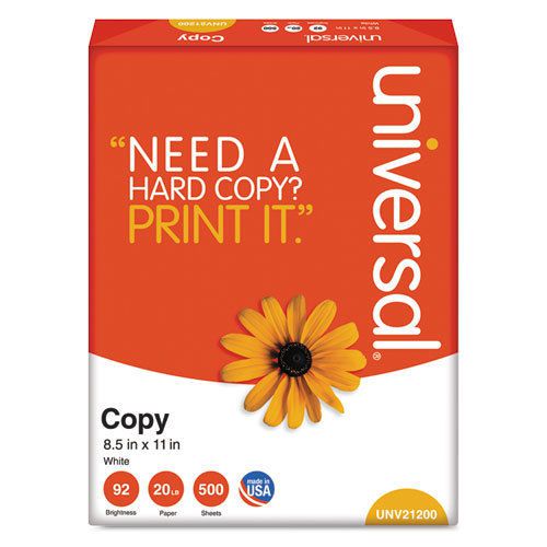 Copy paper, 92 brightness, 20lb, 8-1/2 x 11, white, 5000 sheets/carton for sale