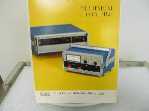 John fluke mfg. co. technical data file catalog....1969 for sale