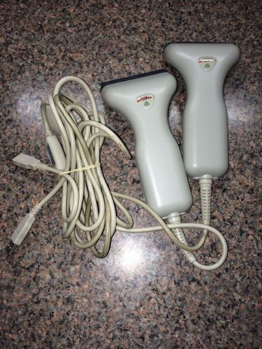 Two ZBA Z-3080 USB Interface CCD Barcode Scanners  w/171-13U300-200 USB Cable