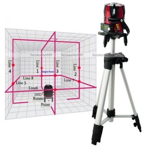 8 line rotary laser beam self leveling interior exterior horizontal tripod hot## for sale