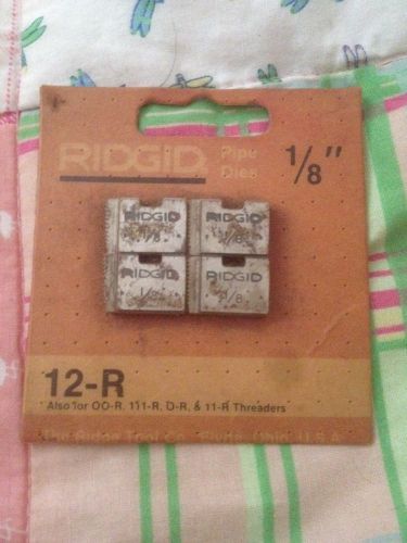 Ridgid 12-R Pipe Dies 1/8&#034; Replacement Dies NIP