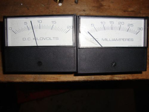 2 older D.C. gauges Milliampers/Kilovolt
