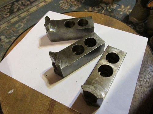 USED SET OF 3 LATHE CHUCK JAWS (1-1/2&#034; Width X 4-1/2&#034;OAL) EDWARD ANDREWS, HOWA