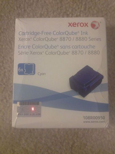 NEW Genuine Xerox 108R00950 Cyan (6pk) ColorQube Ink Pack for the 8870 Series