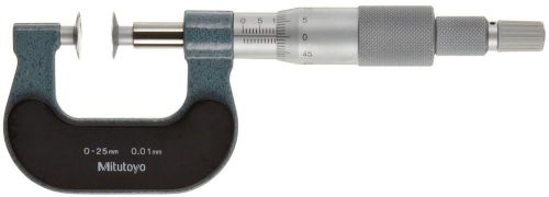 Mitutoyo - 169-101 Paper Thickness Micrometer, Ratchet Stop, 0-25mm Range,