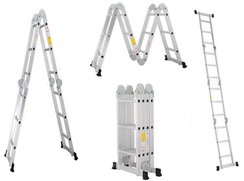 16 Ft Aluminum 7 Functions Folding Platform Ladder High Quality Shipping From US