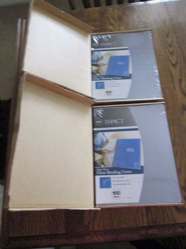 2 Boxes GBC Presentation Covers Clear Binding Covers 100 in one Box