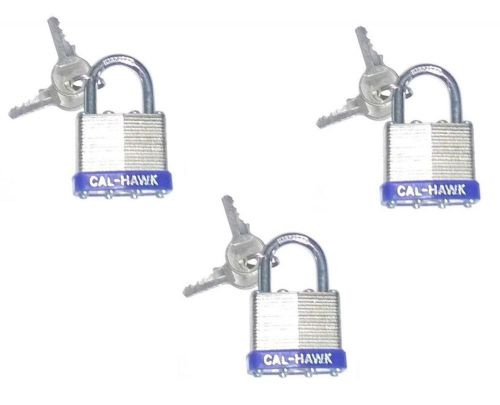 3 pc 40mm laminated padlock 1-1/2&#034; pad lock security for sale