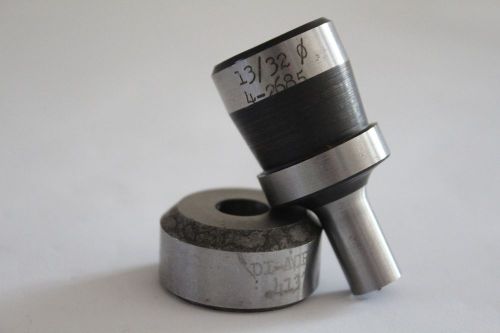 PUNCH &amp; DIE DI ACRO DIACRO ROPER WHITNEY .4062 &#034; ROUND PUNCH PRESS 13/32 4-2685