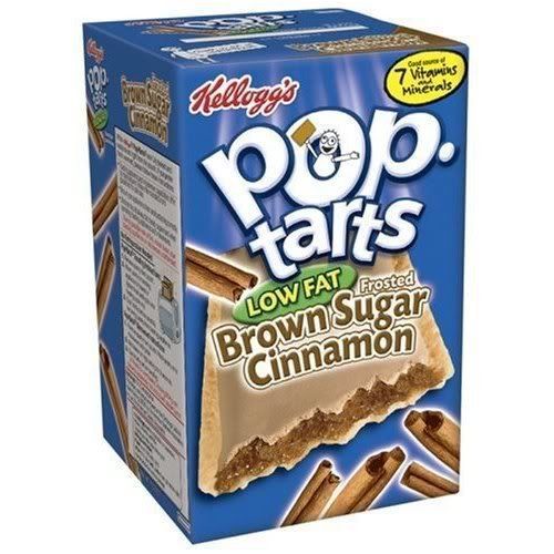 Kelloggs Pop-Tarts Brown Sugar Cinnamon Low-Fat  8-Count Box (Pack of 6)