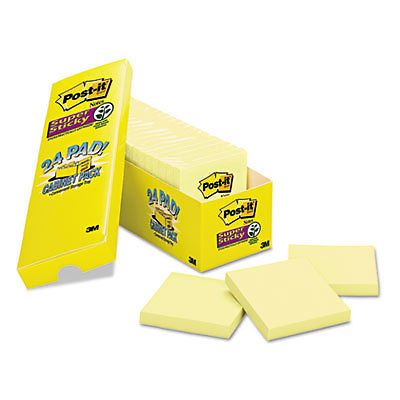 Post-it super sticky notes 3x3 90 sheets 8/pkg-canary yellow 021200531217 for sale