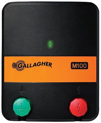 Gallagher north america electric fence charger, m100, 1.0 joules, 110-volt for sale