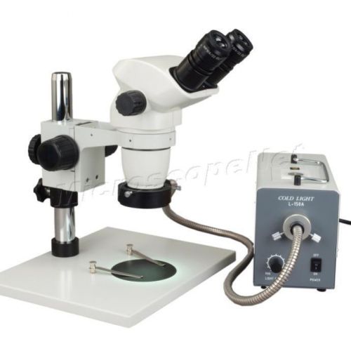 6.7-45x binocular zoom stereo microscope+table stand+150w halogen cold ring lamp for sale