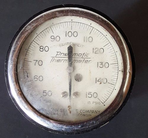 Johnson Service Company Pneumatic Thermometer Range 50-150 F 3-15 PSIG Steampunk
