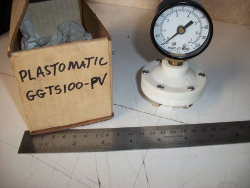 Plastomatic ggts100-pv pressure gauge with gauge guard for sale