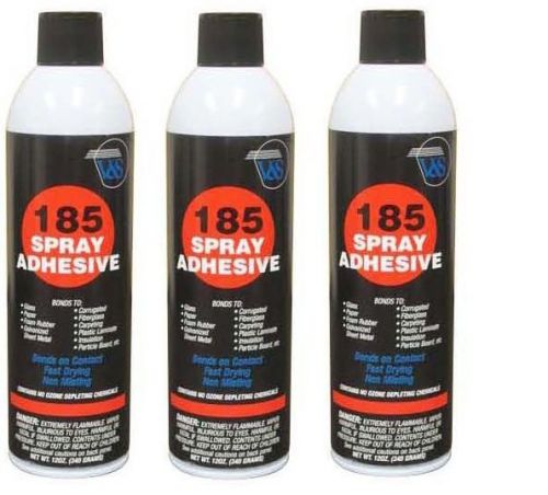 Package of 3 V&amp;S 185 Industrial Spray Adhesive