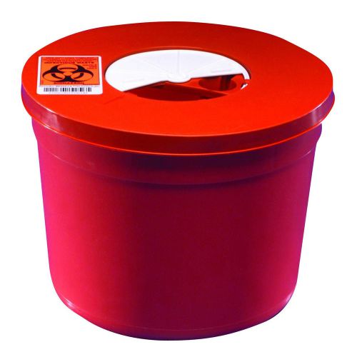 Sharps container, round, 5 quart, red, wh-8950sa lot of 10 for sale