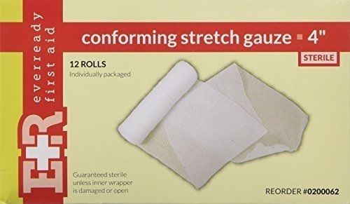 First aid only 4&#034; x 4.1 yds. sterile conforming gauze r...fast usa free shipping for sale
