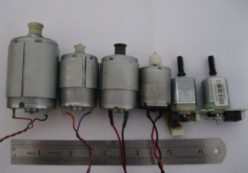 Lot of 6 Used Electric dc motors from printer / scanner Good for Hobbiest