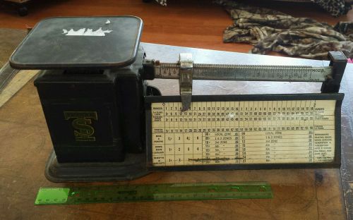 Vintage TRINER SCALE &amp; MFG. CO 2 lb Air Mail Scale - CHICAGO IL Iron? &amp; Steel