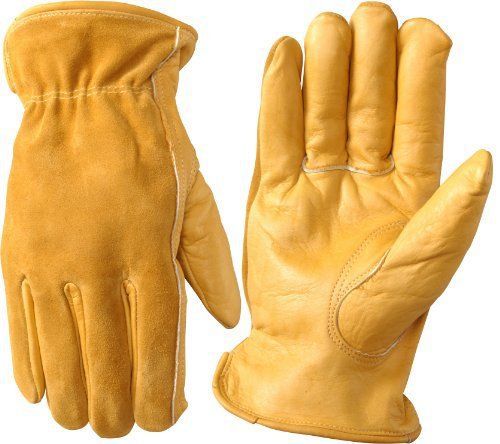 Wells Lamont 1131XL Grain Leather Palm Work Gloves with Split Leather Back,
