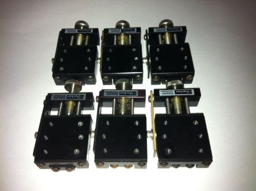 Lot of 6 parker 3903 30mm x 30mm crossed roller bearing linear stage micrometer for sale