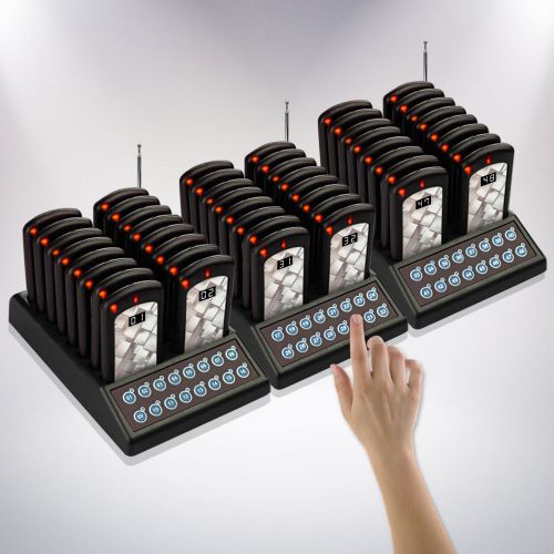 48 Restaurant Coaster Pager / Guest Wireless Paging Queuing System POS