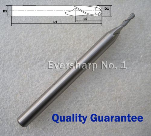 Lot pcs hss fully ground 2 flute ball end mill cutting dia 2.5 mm r1.25 mm mill for sale